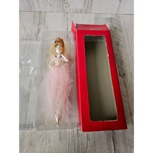 Vintage Italian glass ballerina ornament fashionista lady woman fairy twist Xmas